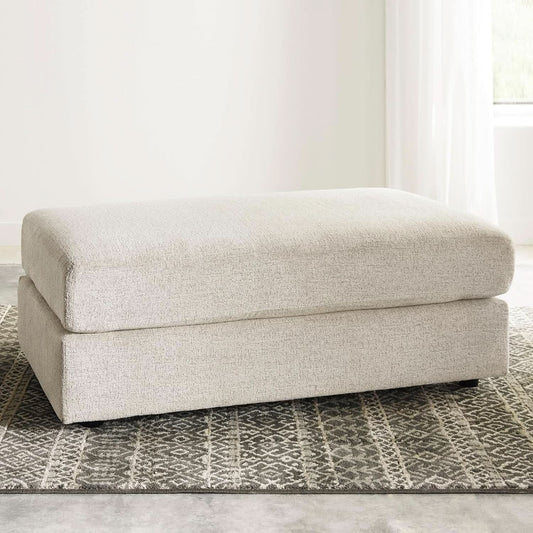 Soletren Oversized Ottoman Off White Modern Furniture